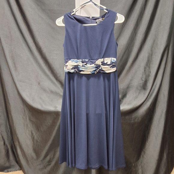 Jessica Howard Dark Blue A-Line Midi Dress - Picture 1 of 10